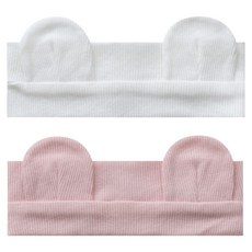 BABY&I 嬰幼兒羅紋莫代爾熊髮帶2件組