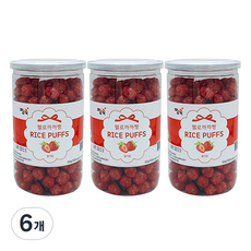 짱죽 헬로 까까짱 라이스 퍼프 아기 과자, 딸기, 6개, 50g