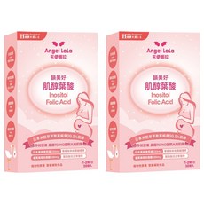 Angel LaLa 天使娜拉 日本高純度 Tsuno500 肌醇 + 葉酸膠囊 足量葉酸, 30顆, 2盒