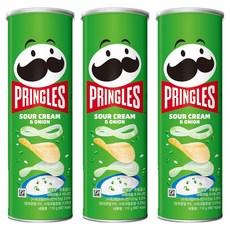 프링글스 사워크림 앤 어니언, 110g, 3개