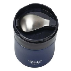 PEARL LIFE 珍珠金屬 保溫保冷便當罐 附湯匙 HB-5455, 海軍藍, 280ml, 1個