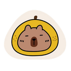 西格傢飾 日本呆萌水豚君軟珪藻土地墊, 橘子水豚, 1個