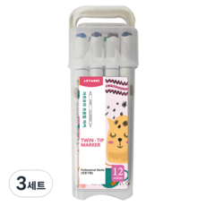 ARTMORE 酒精油性雙頭麥克筆 專家用套組, 12色, 3套