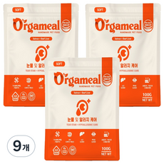 올가밀 강아지 소프트 가수분해 반습식 사료, 눈물개선/눈건강, 100g, 9개