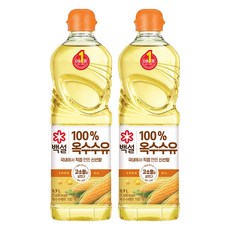 백설 옥수수유, 900ml, 2개
