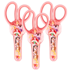 Sun-star 兒童專用剪刀，迪士尼公主/冰雪奇緣/迪士尼彩粉公主，柔軟握柄，不易沾黏，配有專用保護殼, 3個