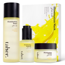BEAUNESS Taher Illumination Glow With Skin Care Toner + Ampoule + Cream + Mask Pack 5件套, 1套