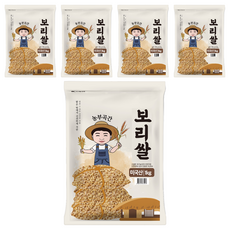 농부곡간 미국산 보리쌀, 1kg, 5개