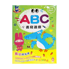 幼福文化 忍者兔學習樂園:ABC書寫遊戲 多次擦寫書, 騎馬訂裝