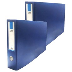 A3 D型環 橫式合紙活頁夾 7cm, 藍色, 2個