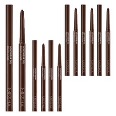 미샤 롱웨어 젤 펜슬 라이너 0.14g, 브릭 브라운, 6개