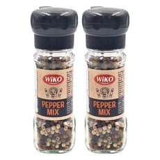 Wiko 綜合胡椒研磨罐 含白胡椒、黑胡椒、綠胡椒、紅胡椒顆粒, 45g, 2瓶