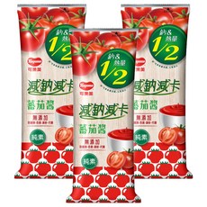 KAGOME 可果美 減鈉減卡蕃茄醬, 熱量與鈉含量減少一半, 465g, 3瓶