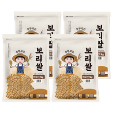 농부곡간 미국산 보리쌀, 1kg, 4개