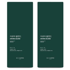 엠아이커피 아로마 블렌드 원두, 홀빈(분쇄안함), 1kg, 2개
