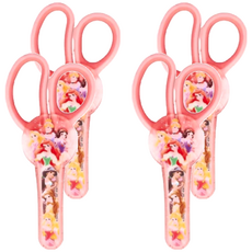 Sun-star 兒童專用剪刀，迪士尼公主/冰雪奇緣/迪士尼彩粉公主，柔軟握柄，不易沾黏，配有專用保護殼, 4個