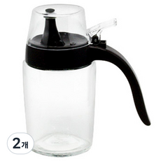시노글라스 뉴 원터치 오일병 블랙, 250ml, 2개