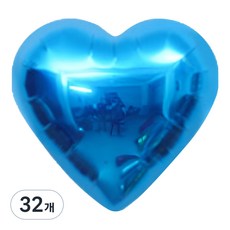 메리벨르 파티 글로우 하트 풍선 30cm, 아쿠아블루, 32개