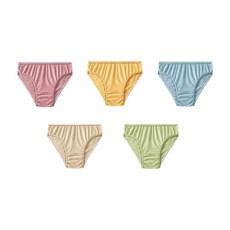 Joytour一次性純棉女生內褲 Set 5件 100%天然精梳純棉, XL, 莫蘭迪色