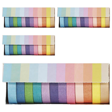 파스텔 다꾸 마스킹 종이 데코 테이프 좁은 테이프 7.5mm x 2m, 4개, 12색