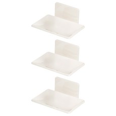 超級工廠 肥皂架 免釘膠款 白色 3個, 浴室收納好幫手, 簡約美觀, 輕鬆安裝