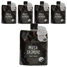 John's Blend 足部去角質 茉莉麝香, 1個裝, 135ml, 135g, 5包