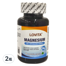 Lovita 複方鎂500mg素食膠囊, 60g, 60顆, 2瓶