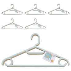 KOKUBO 小久保 多用途智慧衣架5件組 日本製 39.5 x 19.5cm, 6組, 紫色 + 橘色 + 白色 + 藍色