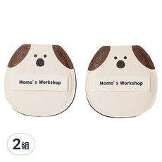 MoMo's Workshop 毛吉吉 動物系列 棉花糖氣墊粉撲2件組 附收納盒, 2組, 耳朵狗
