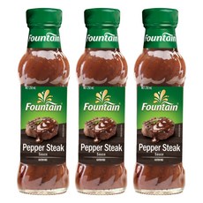 Fountain 黑胡椒牛排醬, 250ml, 3瓶