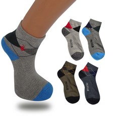 BEVERLY HILLS POLO CLUB 比佛利保羅 男性用機能性氣墊毛圈刺繡短襪 5雙