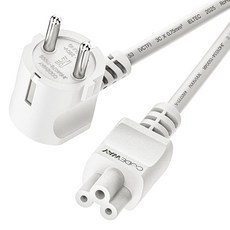 코드웨이 국산 AC 크로바 코드 전원케이블 화이트, 1개, 1.2m