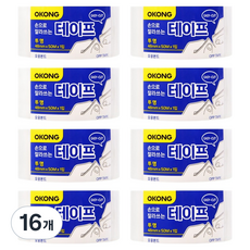 오공 손으로 잘라쓰는 테이프 투명 48mm x 50m, 16개