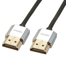 LINDY 林帝 CROMO鉻系列 HDMI2.0 A公對A公極細型連接線, 1m, 1條