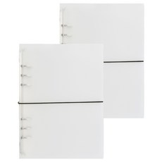 gyou 複合活頁本封套 A5活頁夾 6孔 素色, 橄欖綠(綁帶), 2個