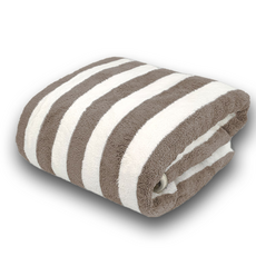 柔軟珊瑚絨浴巾 70*140cm, 棕色, 1條