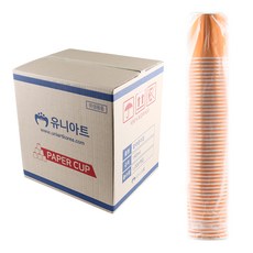 Uniart 2500 橘色紙杯, 1000入, 1個