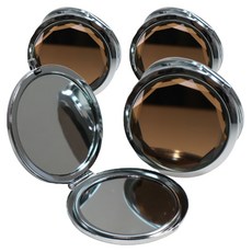 滿月 2 倍放大折疊水晶雙面手鏡, 4個, 混色