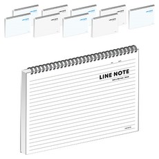 Withna RULED PP 橫式上翻筆記本套組 80-0080, 隨機出貨, 10個