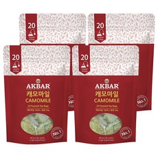 AKBAR 優質洋甘菊三角茶包, 1.2g, 20包, 4袋