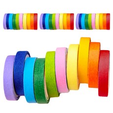 레더스 무지개 마스킹 테이프 10종 세트 7mm x 3.5m, 혼합색상, 4세트