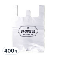 로로팩 배달음식 포장용 비닐봉투 유백 소, 15L, 400개 15L, 400개