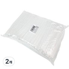 대성산업 일자 투명 개별포장 빨대 7 x 210 mm, 500개입, 2개 500개입, 2개