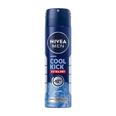 NIVEA 妮維雅 瞬間酷涼系列 男士止汗爽身噴霧 舒活麝香，體感瞬降10°C，48小時止汗抑味, 150ml, 1瓶
