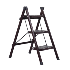 세이니크 다용도 접이식 3단 사다리 다크브라운 M, 1개