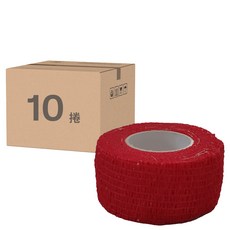 RISHON 運動繃帶/聚酯纖維 紅色, 10捲