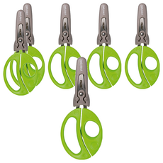 MILAN 小瓢蟲學童安全可攜式剪刀 含刀柄套, 4色隨機, 6支