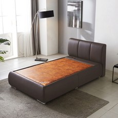 동서가구 미암 PU 가죽 황토볼 흙침대 방문설치, 초코브라운