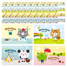 misoro 600零用錢記帳本 4種*5入組 140*90*4mm 2312, 貓咪, 松鼠, 青蛙, 熊, 4套