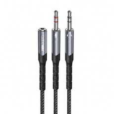 CODEWAY 耳機分接線 Y型 單母頭 高品質音訊傳輸, 單一商品, 灰色, 1條